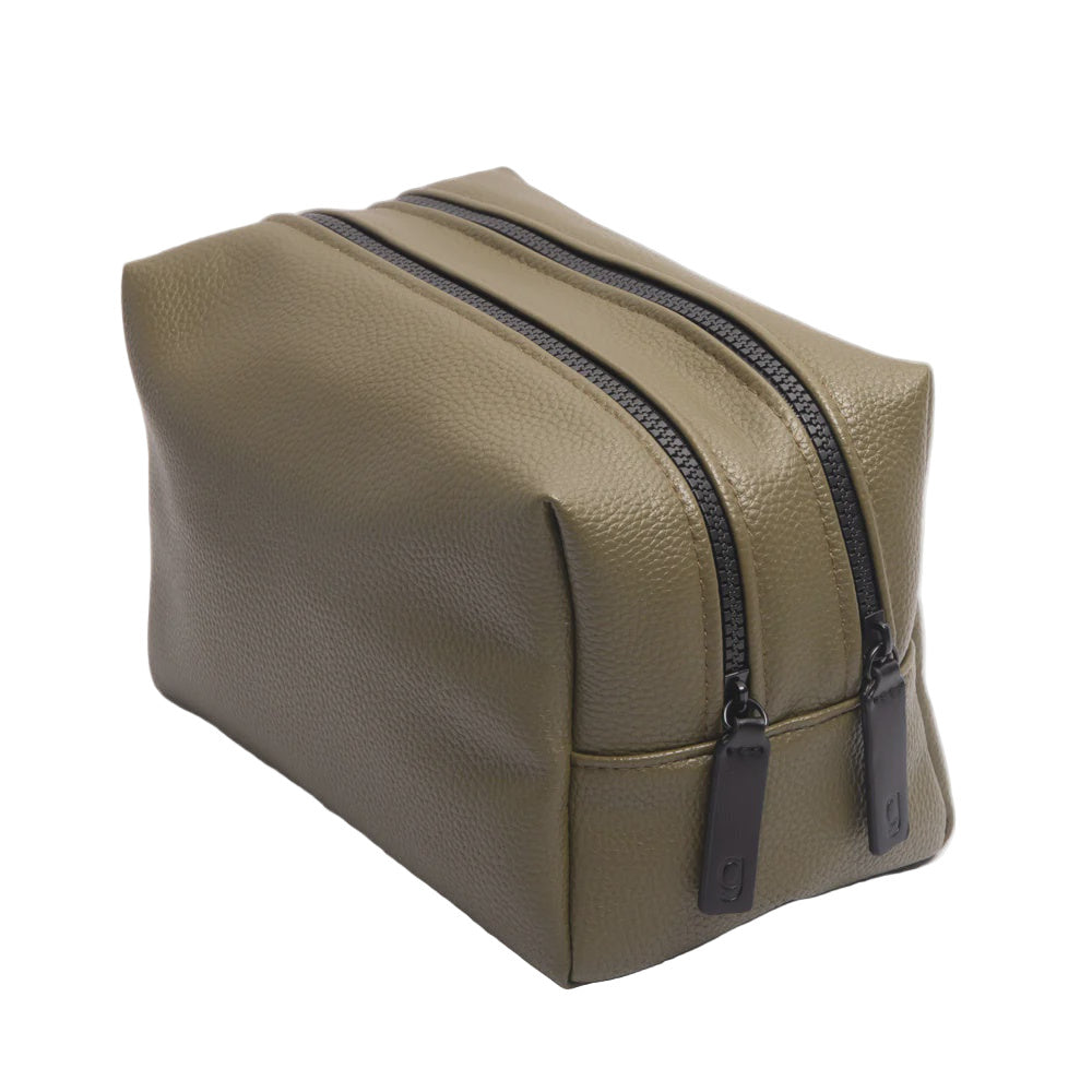 Travel Washbag Large - Vegan Leather Green