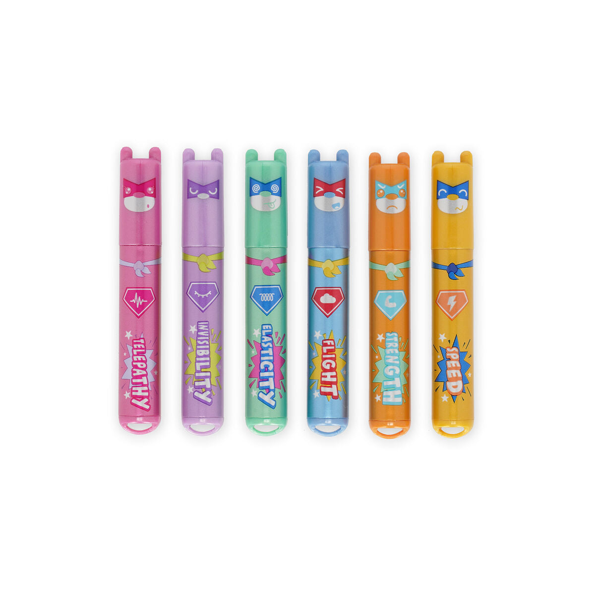 Mini Highlighters Set of 6 - Teddy's Superpower