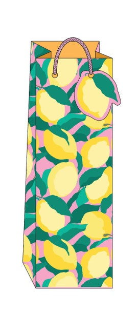 Bottle Gift Bag - Lemons