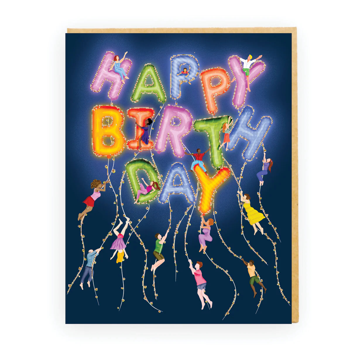 Happy Birthday Balloons & Strings Card