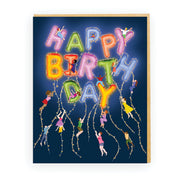 Happy Birthday Balloons & Strings Card