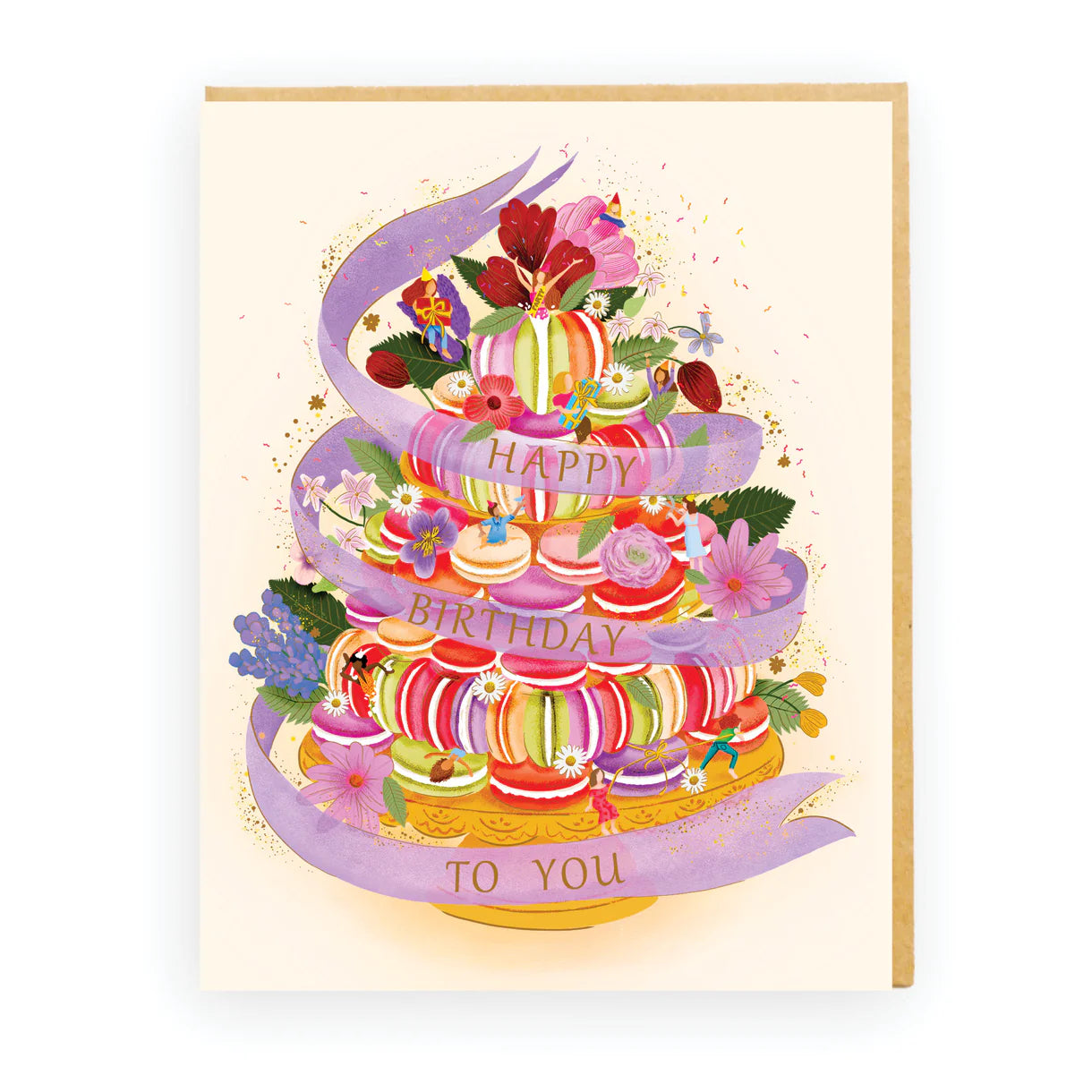 Happy Birthday Macaron Stack Card