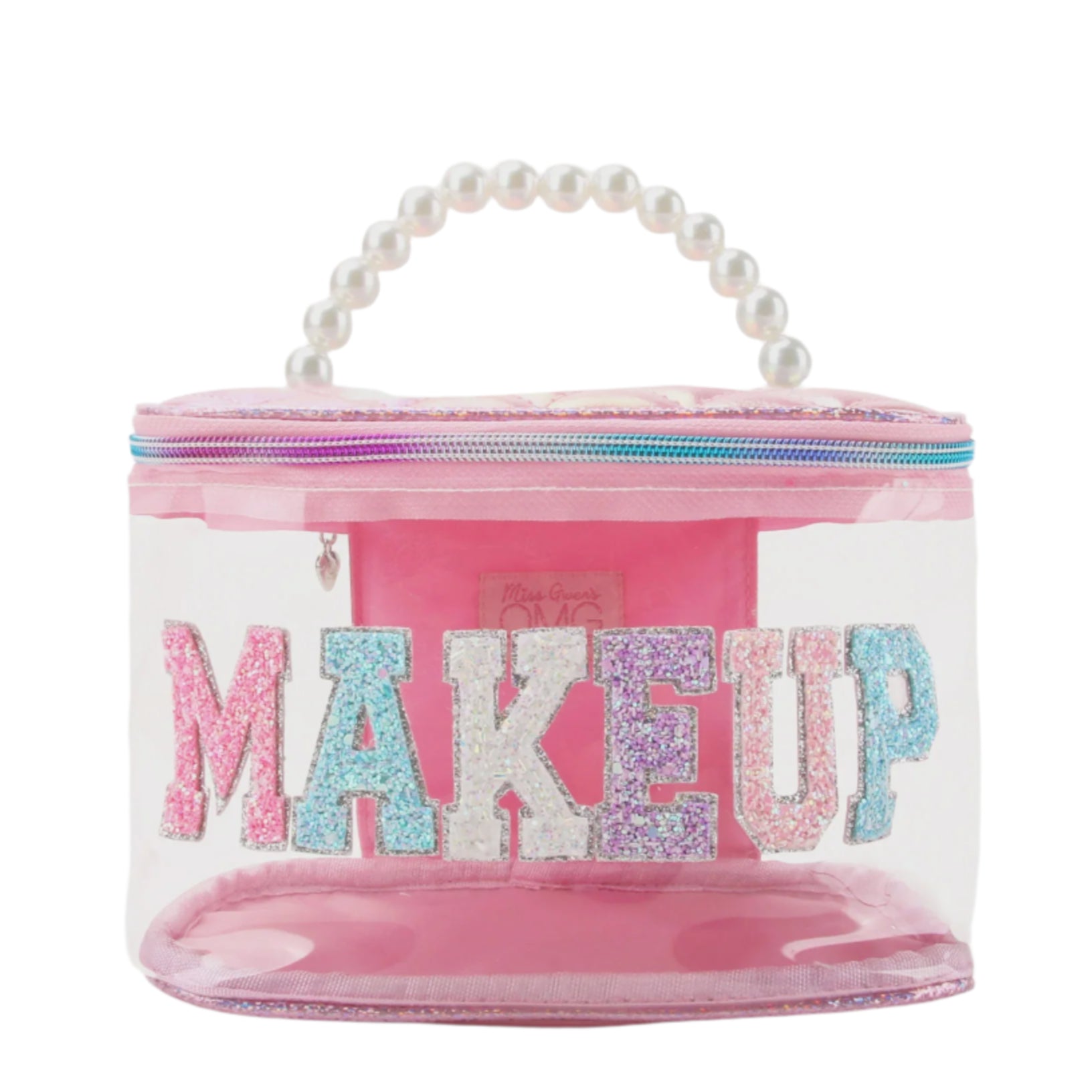 Glam Bag - Clear Pearl Handle "Makeup"
