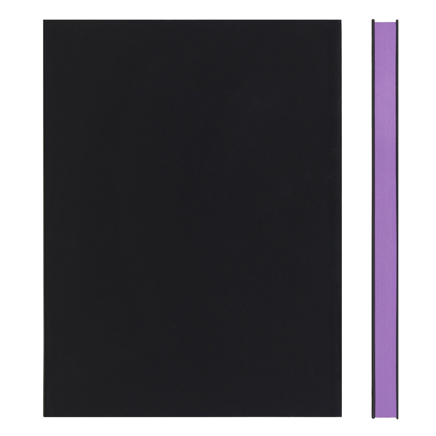 A5 Lined Notebook - Soft Touch - Black/Purple