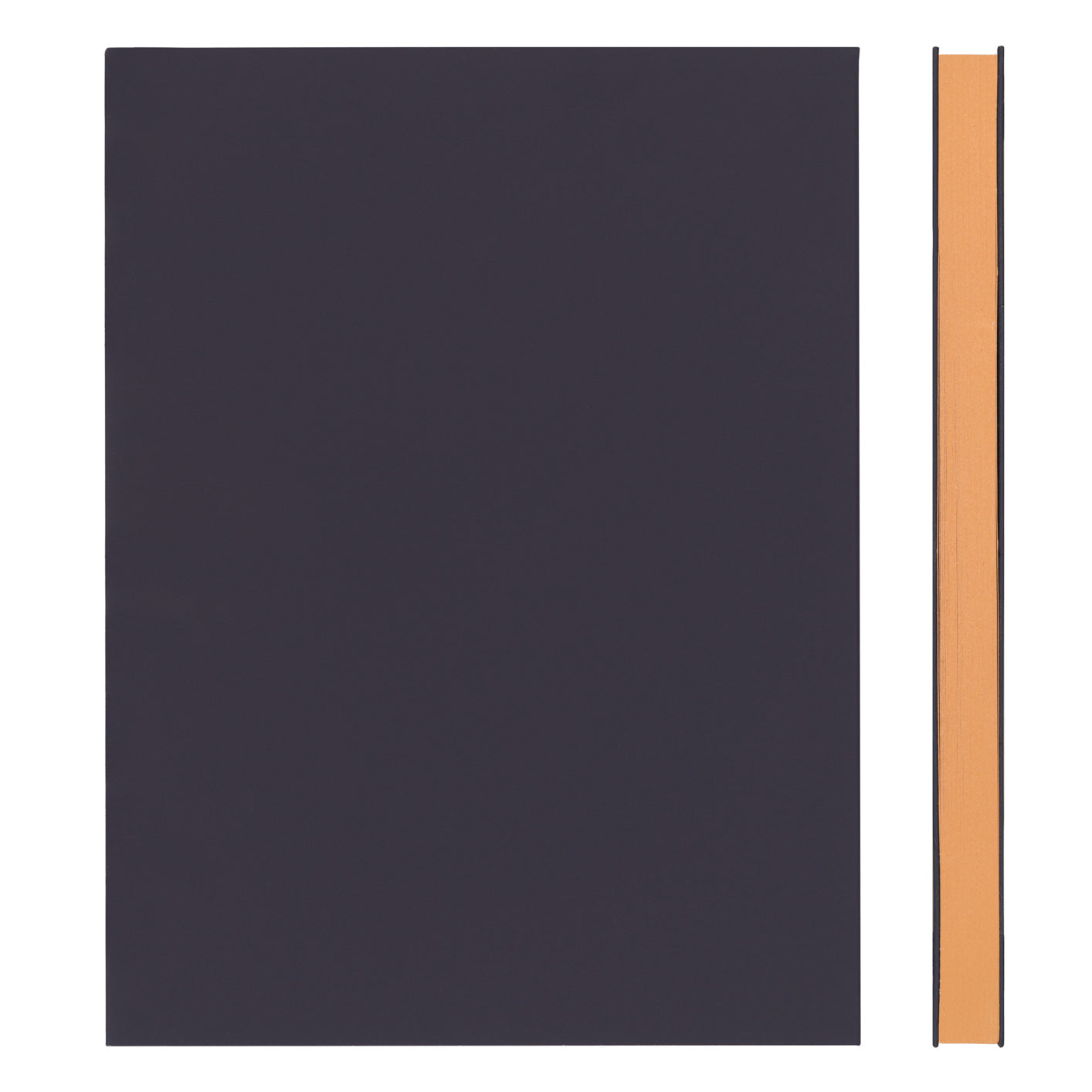 A5 Lined Notebook - Soft Touch - Navy/Tan