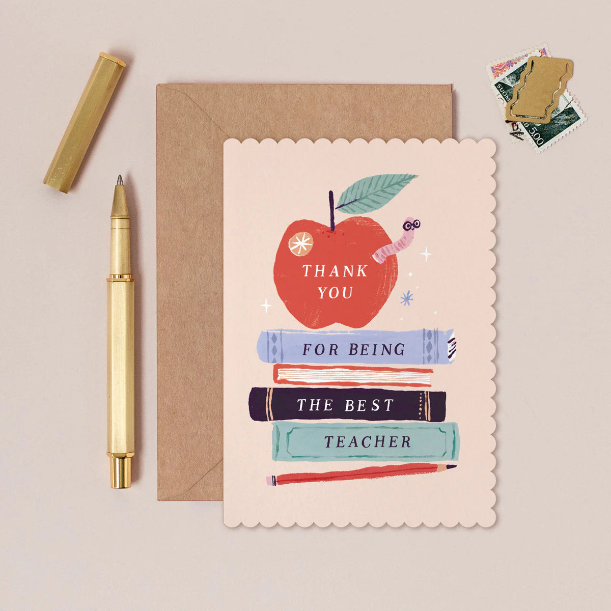 Apple Thank You Teacher Card