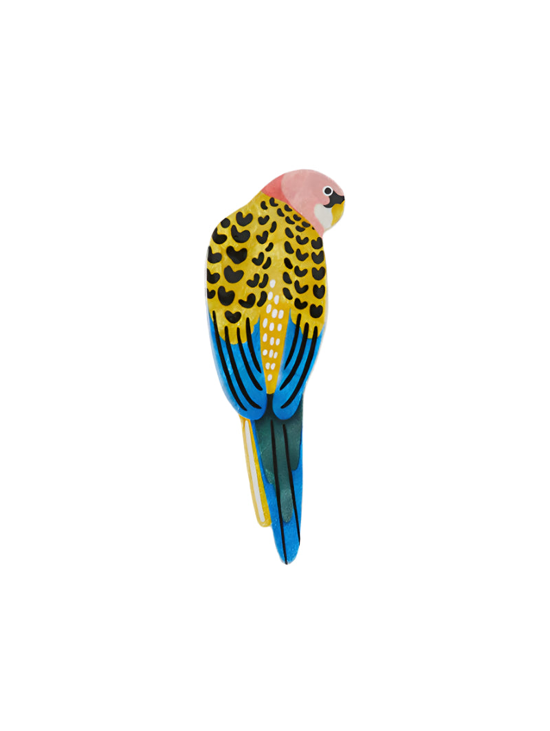 Capiz Shell Art Tile - Aerial -  Yellow Rosella