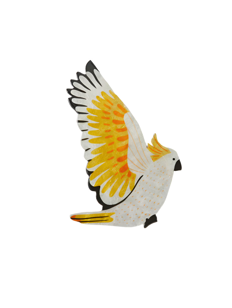 Capiz Shell Art Tile - Aerial - Cockatoo