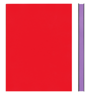 A5 Lined Notebook - Soft Touch - Red/Lilac