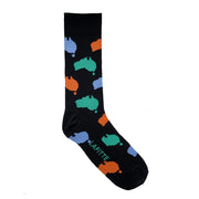 LAFITTE Socks - Australian Maps - Black (W8-11, M6-10)