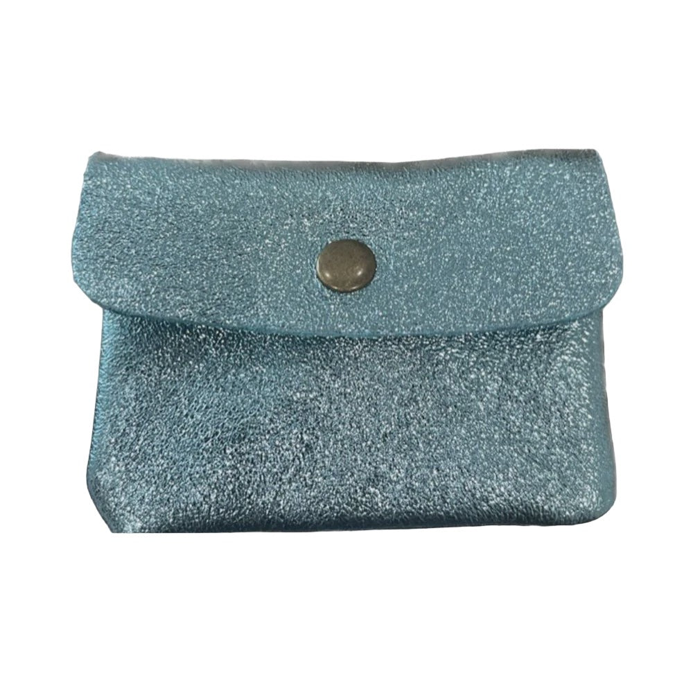 Coin Purse - Metallic Aqua