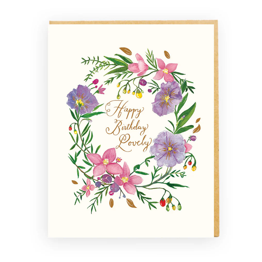 Boronia Kangaroo Apple Wreath Card