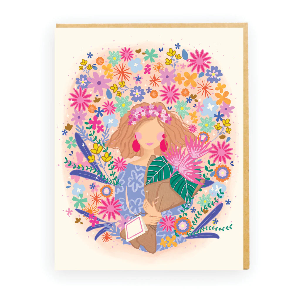 Floral Face Card