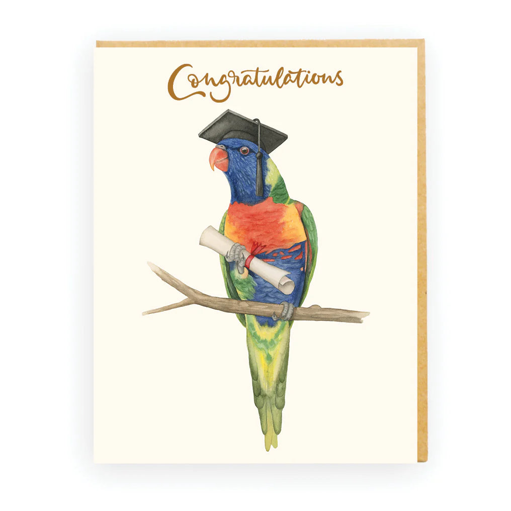 Graduation Lorikeet Card
