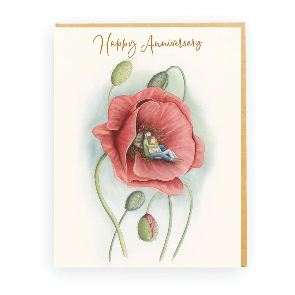 Happy Anniversary Poppy Card