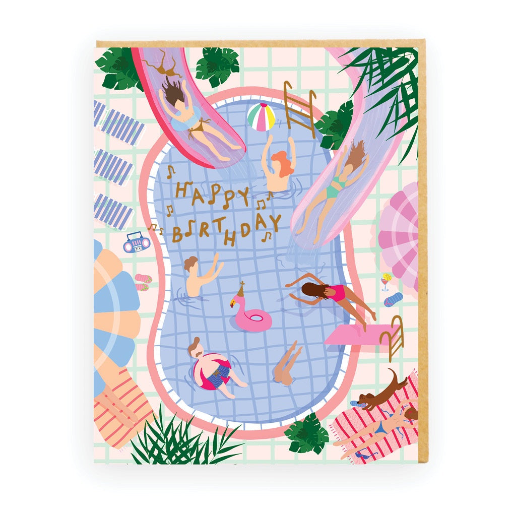 Pool Party Foil Card