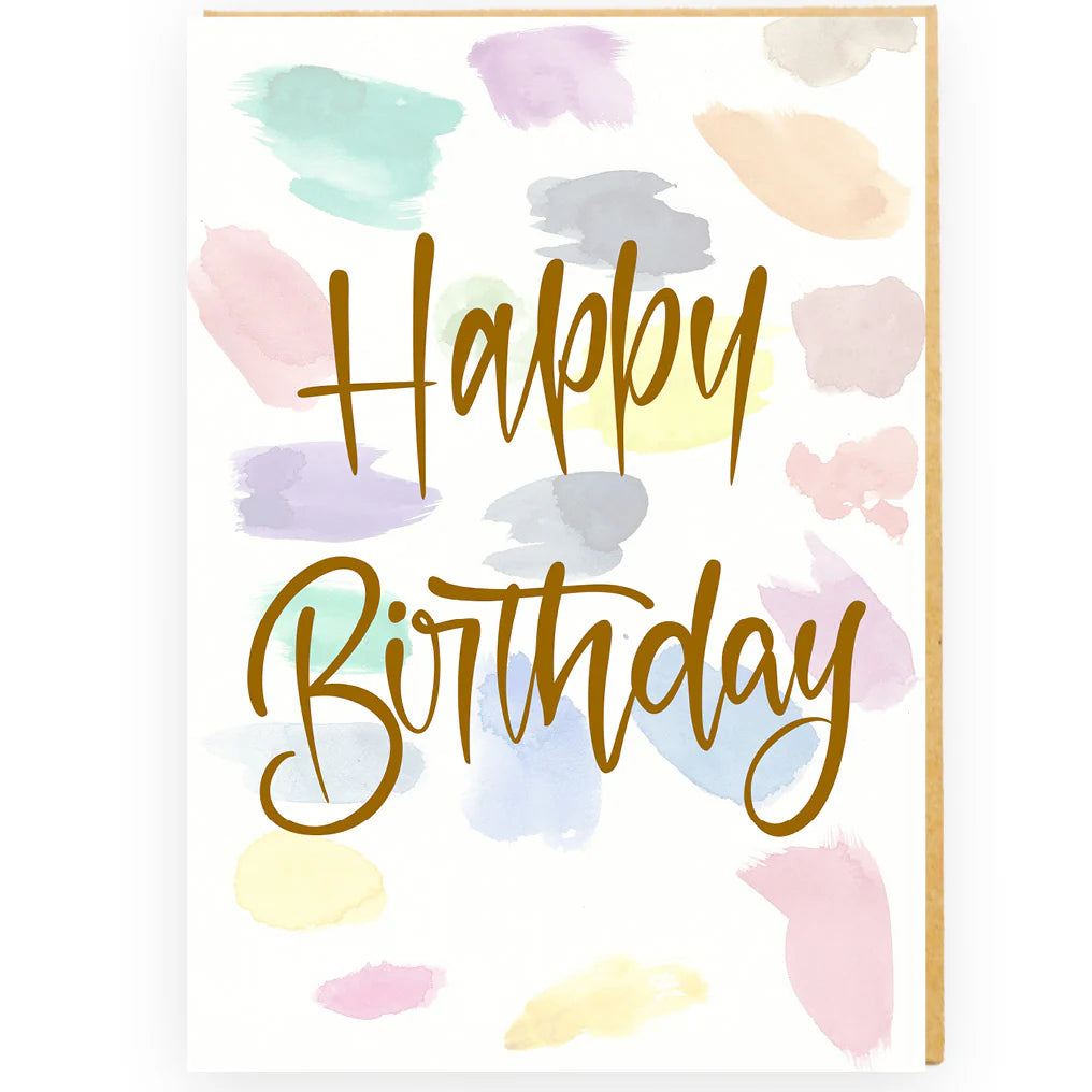 Jumbo Card - Happy Birthday Paint Splotches