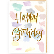 Jumbo Card - Happy Birthday Paint Splotches