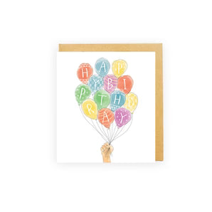 Mini Card - Happy Birthday Balloons