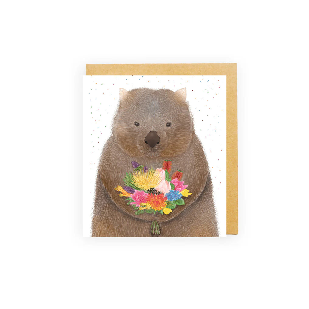 Mini Card - Wombat Bouquet