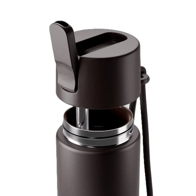 Move Flip Sip Drink Bottle Ceramic 660ml - Espresso
