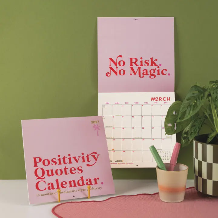 2027 Compact Wall Calendar - Positivity