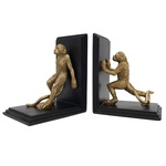 Daktari Resin Gold Monkey Bookends