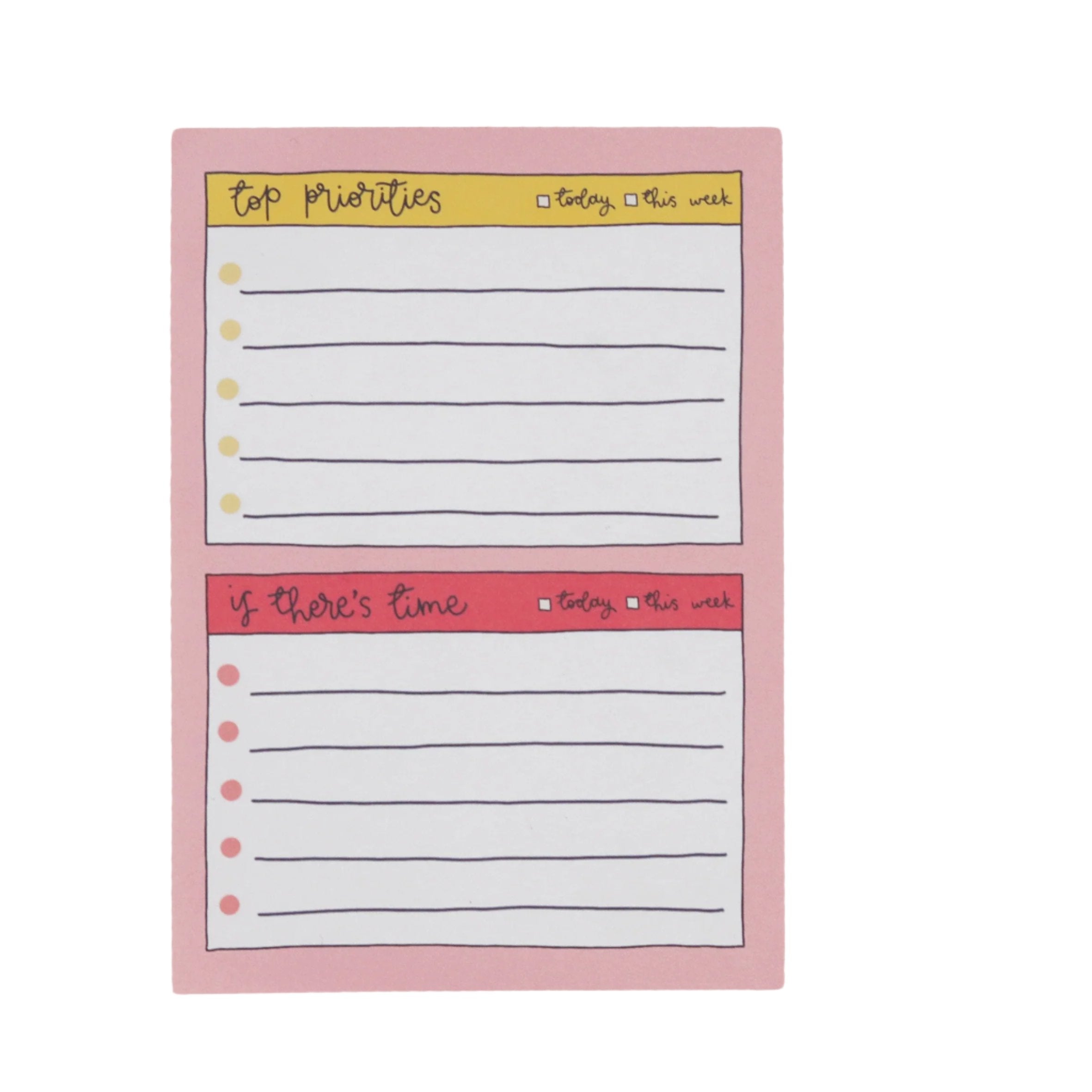 A6 Notepad - Top Priorities