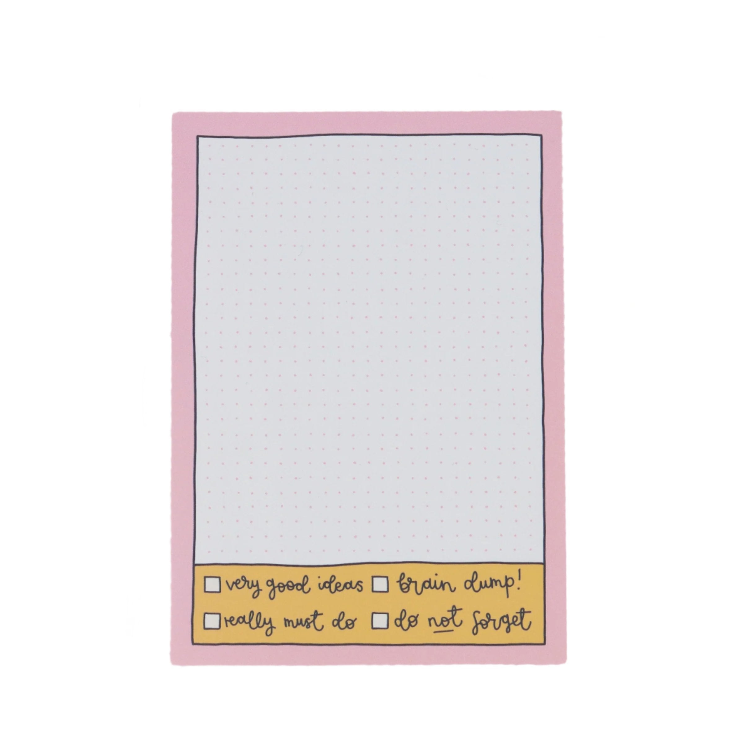 A6 Notepad - Pink Grid