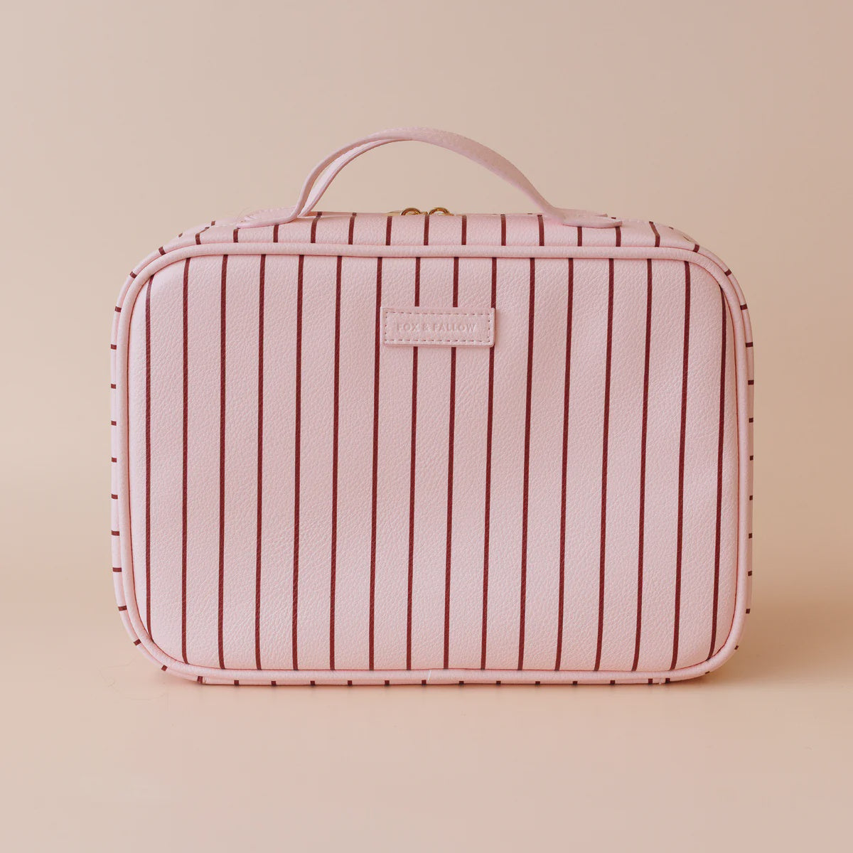 Rosé Pinstripe Cosmetic Bag