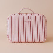 Rosé Pinstripe Cosmetic Bag