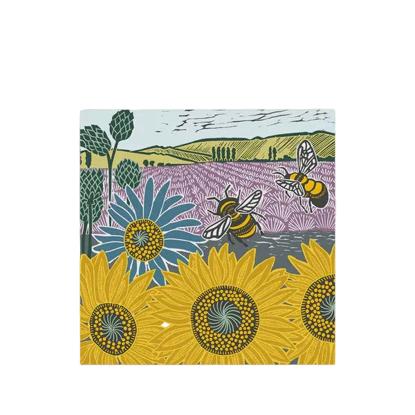 Sunflowers & Bees Card