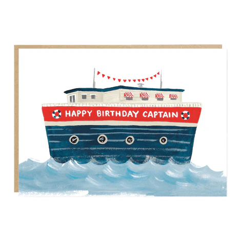 Happy Birthday Captain Card - Bill