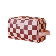 Cherry Check Wash Bag