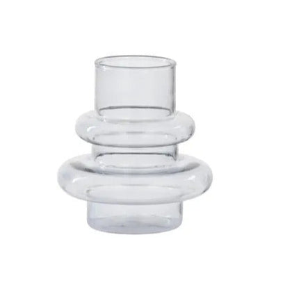 Chimere Glass Vase 9x9.5cm Steel Grey