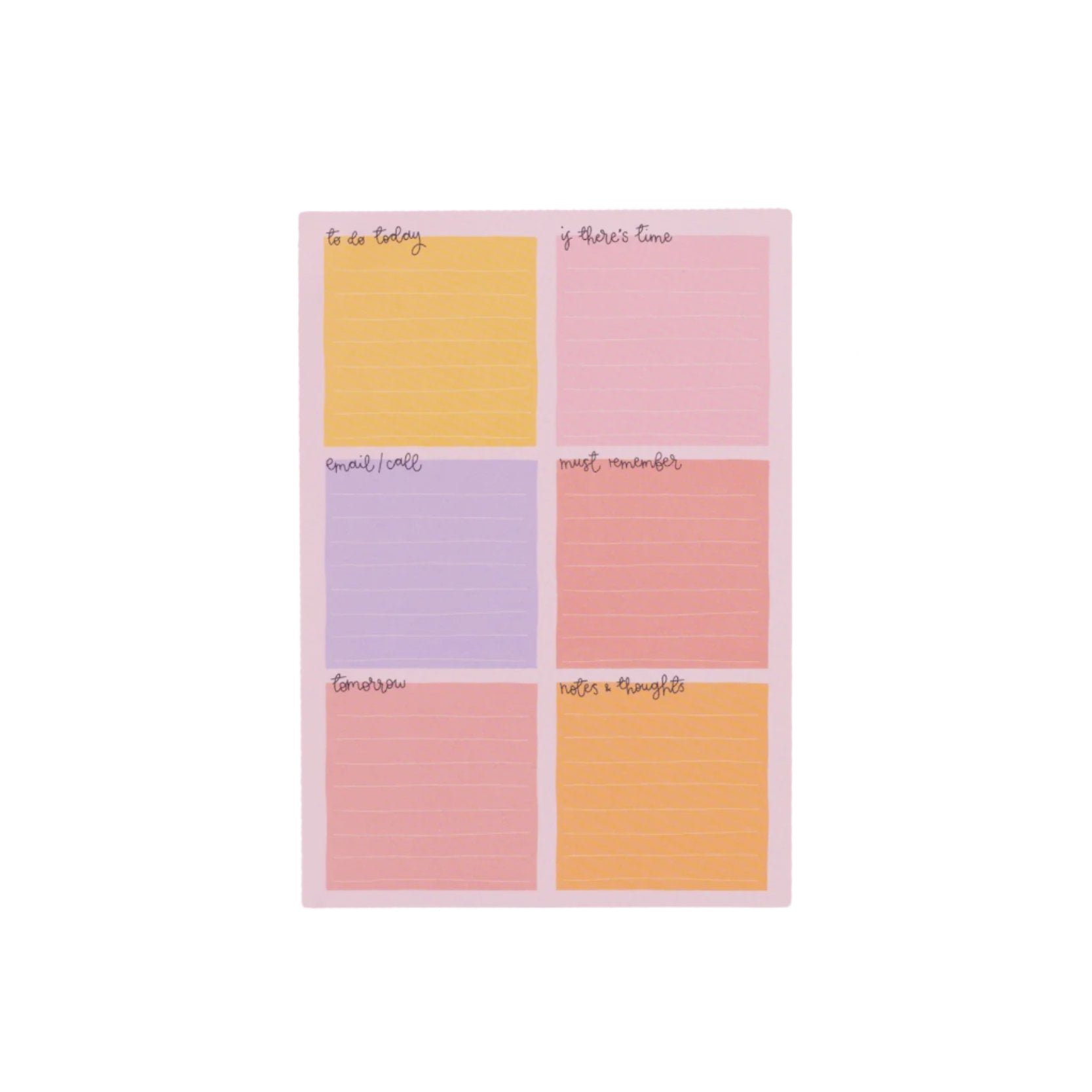 A5 Notepad - Daily Planner- Candy