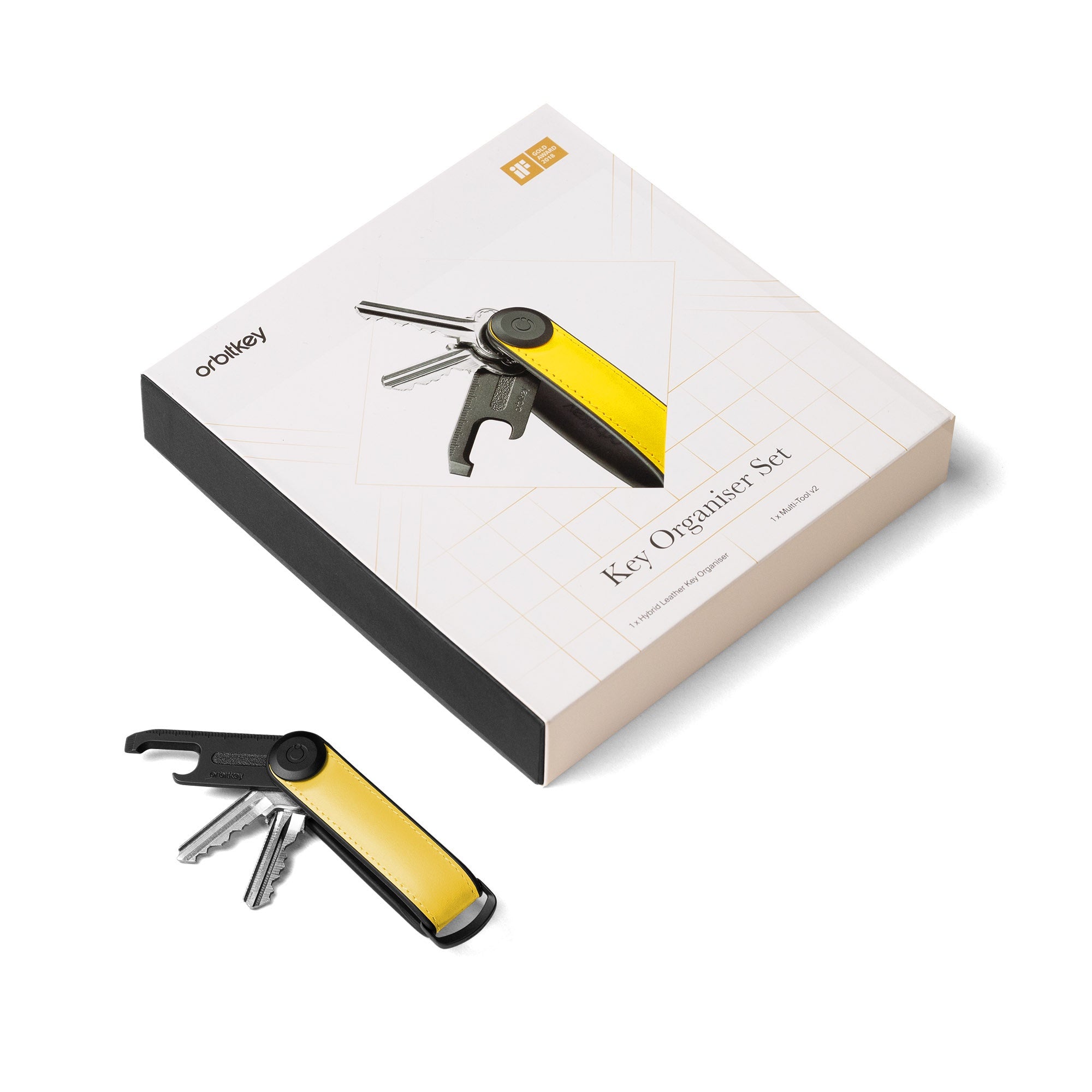 Orbitkey Set with Multitool - Hybrid Leather - Solar Yellow – Wileaway