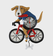 Allen Designs Clock - Bicycle Dog