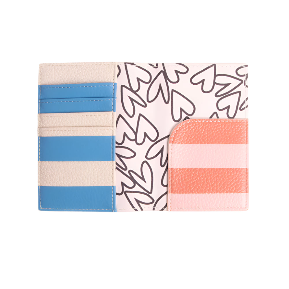 Multi Stripe Passport Card  Holder