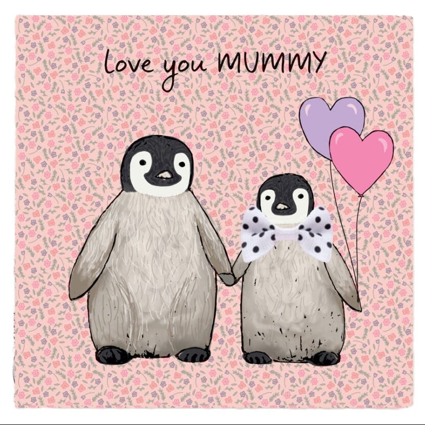 Love You Mummy Penguin Card