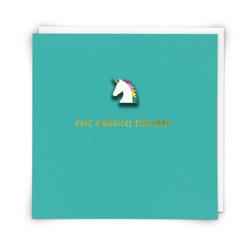 Enamel Pin Card - Magical Birthday Unicorn
