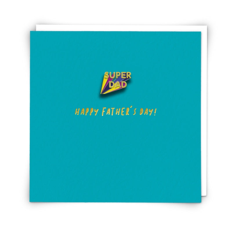 Enamel Pin Card - Happy Father's Day Super Dad