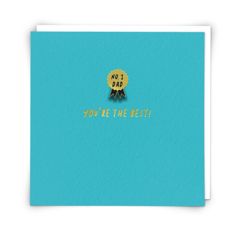 Enamel Pin Card - No1 Dad You're The Best