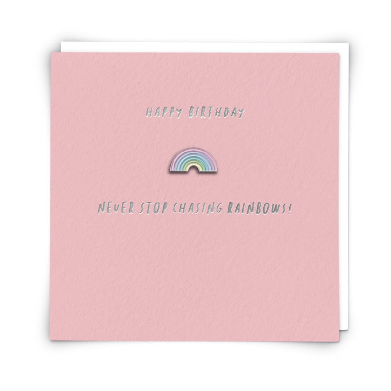 Enamel Pin Card - Happy Birthday Rainbow