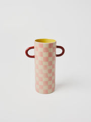 Griffe Bud Vase - Pink Check