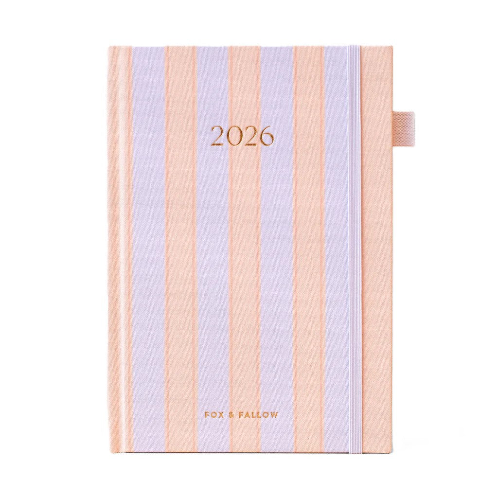 2026 A5 Academic Vertical Planner - Powder Stripe