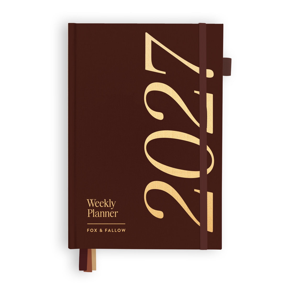 2027 A5 Vertical Planner - Chocolate