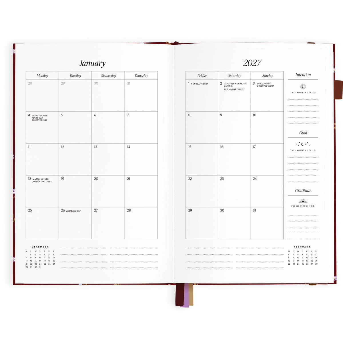2027 A5 Vertical Planner - Amalfi Latte