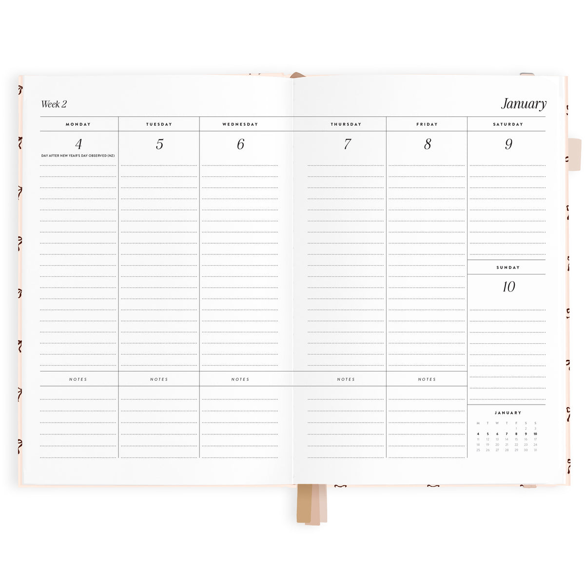 2027 A5 Vertical Planner - French Bows