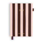 2027 A5 Academic Vertical Planner - Chocolate Stripe
